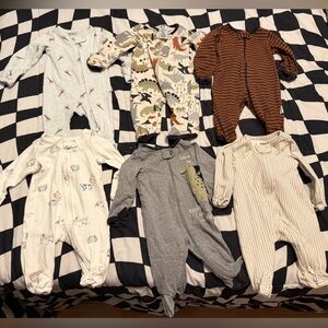 Assorted footed newborn onesies